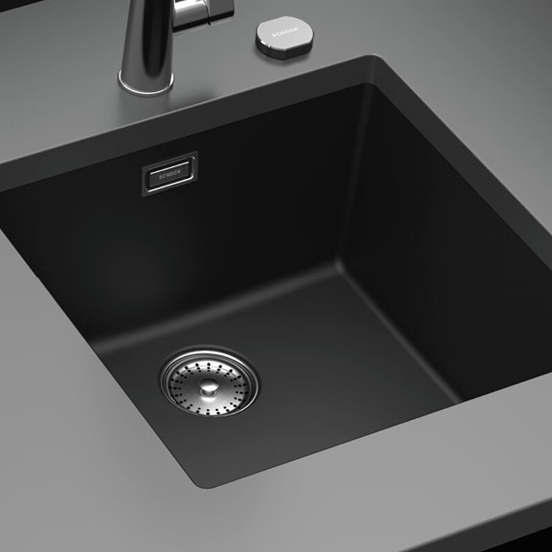 SCHOCK Greenwich N-100 third generation granite sink island kitchen quartz stone above and under counter basin Puro Puro black