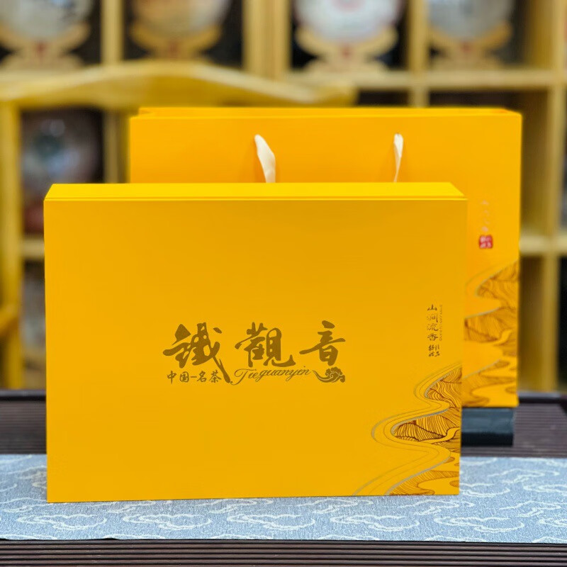 Qianshanyue Fujian New Tea Anxi Tieguanyin 250g Small Can Gift Box Oolong Tea Strong Fragrance Tieguanyin Festival Tieguanyin Yellow Orchid Fragrance One Box One Pound