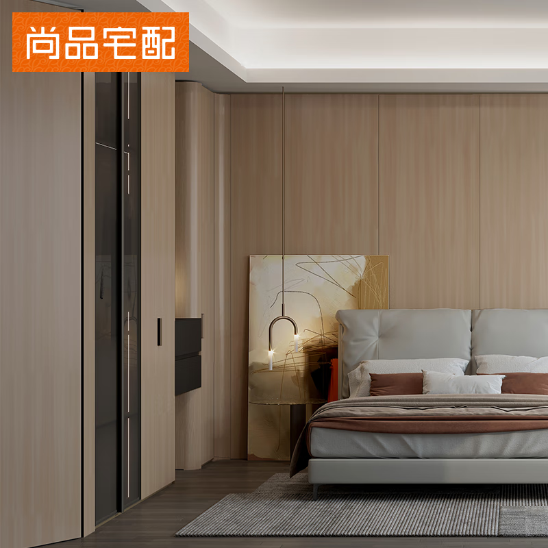 Shangpin Home Furnishing Whole House Customized Wardrobe, Italian Style Corner Cloakroom, Wardrobe Whole Furniture Customization, Prepayment (Non-Commodity Price)