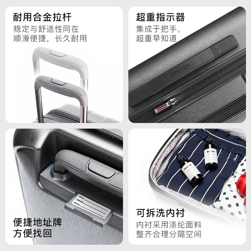 DELSEY Trolley Case French Ambassador 28-inch Suitcase Large Capacity Suitcase Password Box PC Luggage Men's