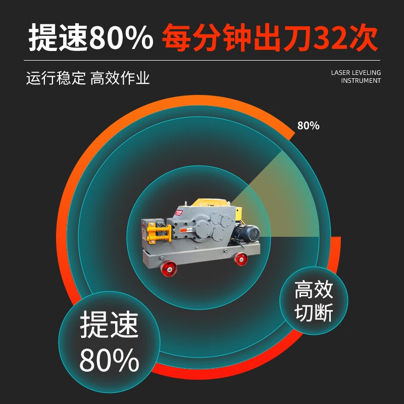 Wulang Machinery Rebar Cutting Machine Shearing Machine Fully Automatic Heavy Duty Steel Cutting Machine Iron Cutting Machine Square Steel Round Steel Flat Steel Rebar Shearing Machine 40 Heavy Duty (3KW Motor)