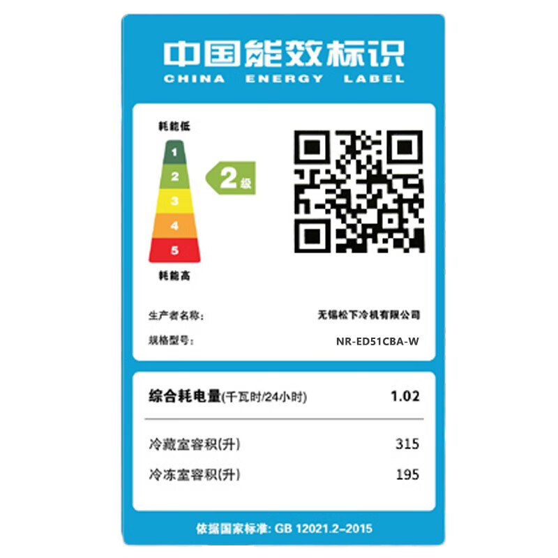 Panasonic 510-liter cross-door refrigerator, zero built-in 2 times larger freezer, self-cleaning automatic ice making NR-ED51CBA-W