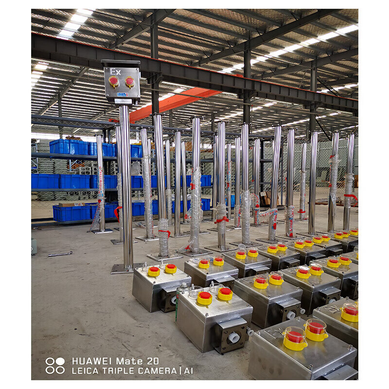 Customized vertical pole emergency stop operation column LBZ local control box two lights two buttons button box I