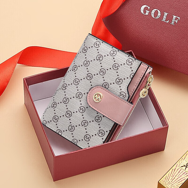 Golf (GOLF) printed wallet for women, versatile, women's wallet with multiple card slots, multi-functional money bill holder, card bag for women, birthday gift for girlfriend