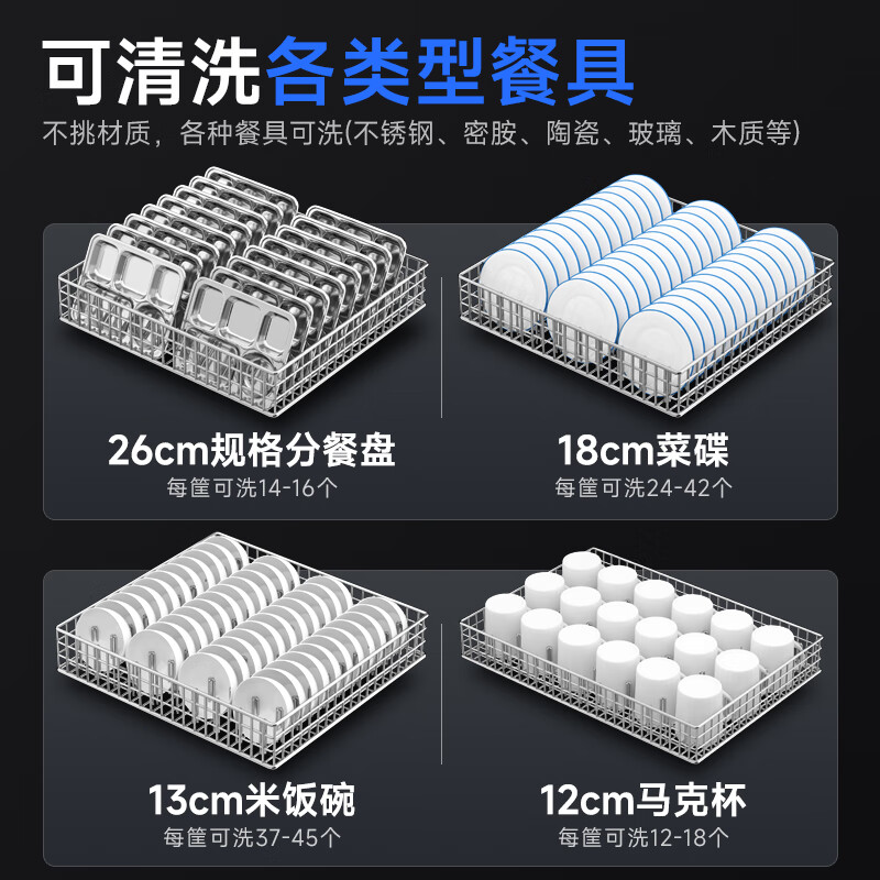 CHINENG commercial dishwasher for restaurants, hotel canteen chain catering, fully automatic large-capacity kitchen lift-type lid dishwasher, stainless steel plate and dishwasher, entrepreneurial upgrade, free maintenance + live water circulation + national standard 304 + new customer gift