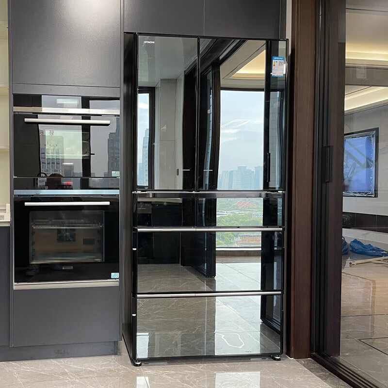 Hitachi (HITACHI) 735 liter refrigerator imported from Japan, electric door opening, vacuum preservation, automatic ice making, mobile phone control, embedded household refrigerator flagship machine R-ZXC750KC crystal mirror color