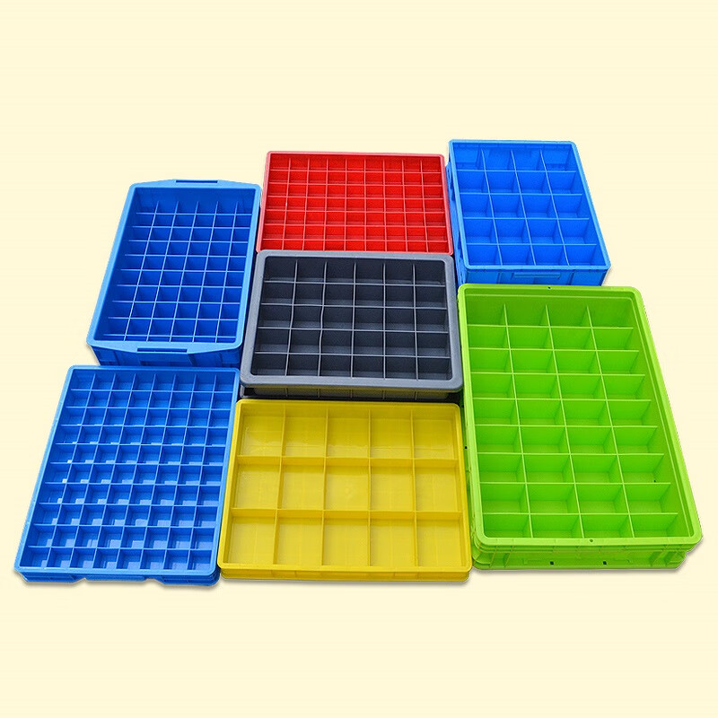 Gaoer shield parts box compartment box thickened multi-partition plastic storage box tool material classification box turnover box rectangular component screw box shelf box 535 sixty grid/535*320*100