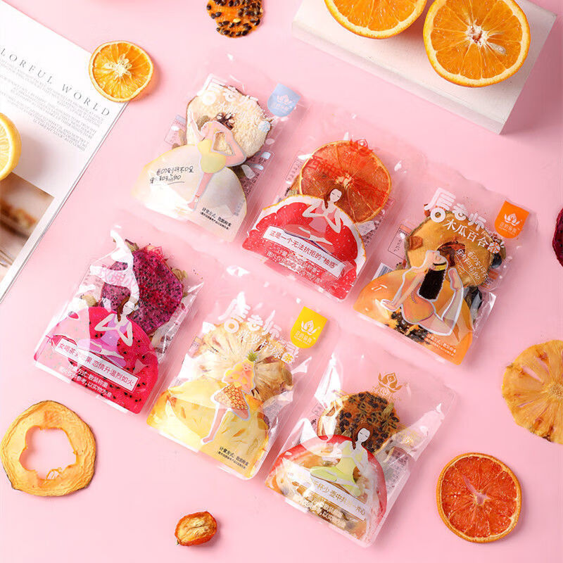 Kejuhua's Yoga Flower and Fruit Tea Lip Teacher's Combination Fruit Tea Bags Nutritional Internet Celebrity Passion Fruit Lemon Slices Soaked in Water Grapefruit Lemon Tea 2 catties (20-22 bags)
