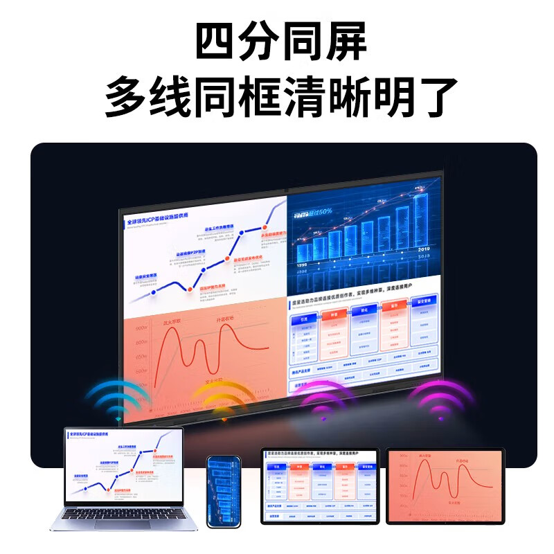 Lenovo conference tablet all-in-one 65/75/86-inch touch screen with built-in camera and microphone Smart electronic whiteboard video conferencing TV training teaching office large screen 65-inch all-in-one machine + screen projector + mobile stand + Win10 module