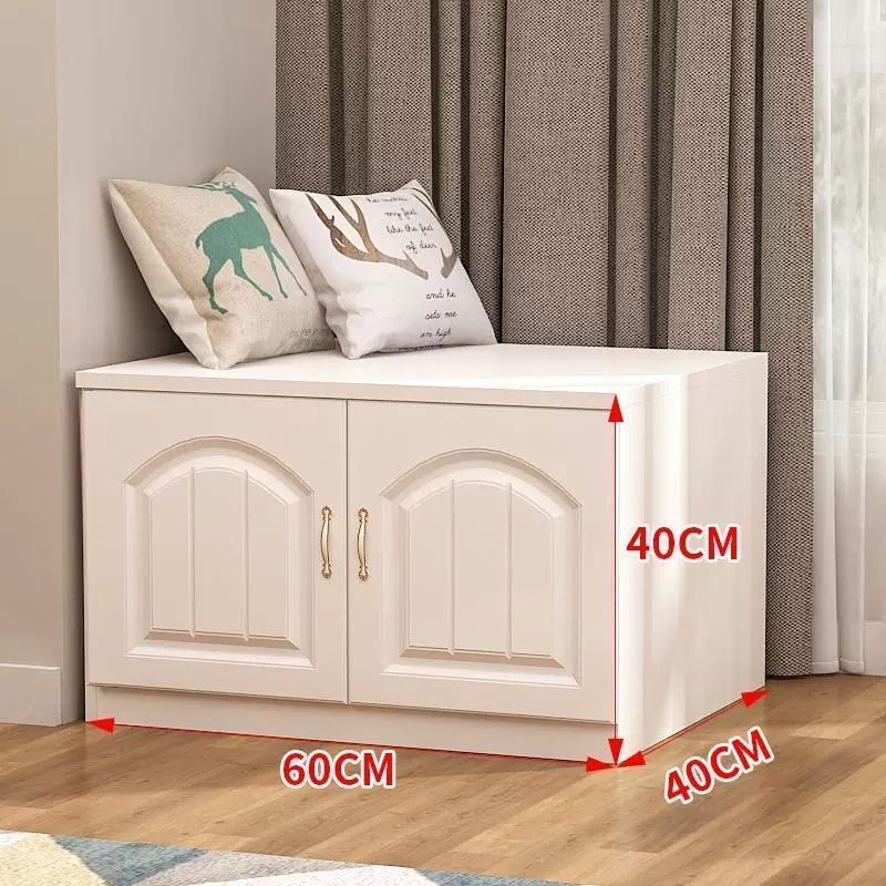 Xiaomi Pearl solid wood bay window cabinet with storage cabinet, floor-standing low cabinet combination, custom-made balcony cabinet, bedroom tatami window cabinet, two-door model, length 60 depth, 40 height, 40cm, solid wood board, home delivery, installation included, ready for delivery