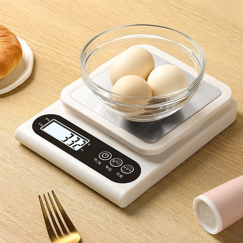 Baijie kitchen scale electronic scale household small accurate weighing scale high-precision food scale baking scale scale stainless steel panel 5kg/0.1g battery version