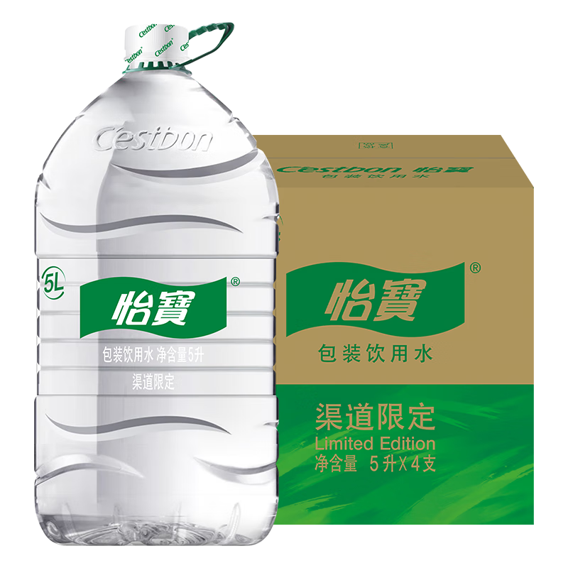 Yibao packaged drinking water 5L*4 bottles in full box channel limited