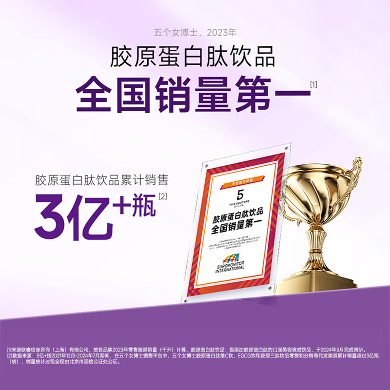 Five Female Doctors Limited Gift Box Collagen for Women Gifts for Elders Gift Box Clearance Style Gift Box 20 Bottles of Collagen and Vitamin C Drink 20 Bottles*1 Box +1 Bottle of Astaxanthin