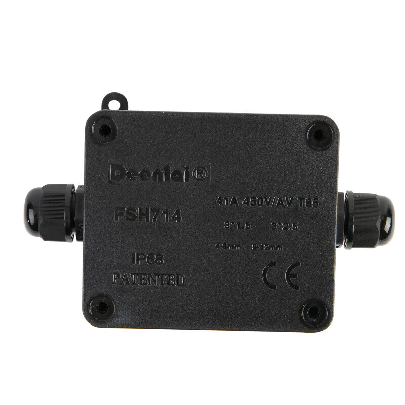 IP68 plastic waterproof junction box with one in and four out outdoor cable street light junction box four-way waterproof box FSH714-4P (PG9 4-8mm) 1 piece