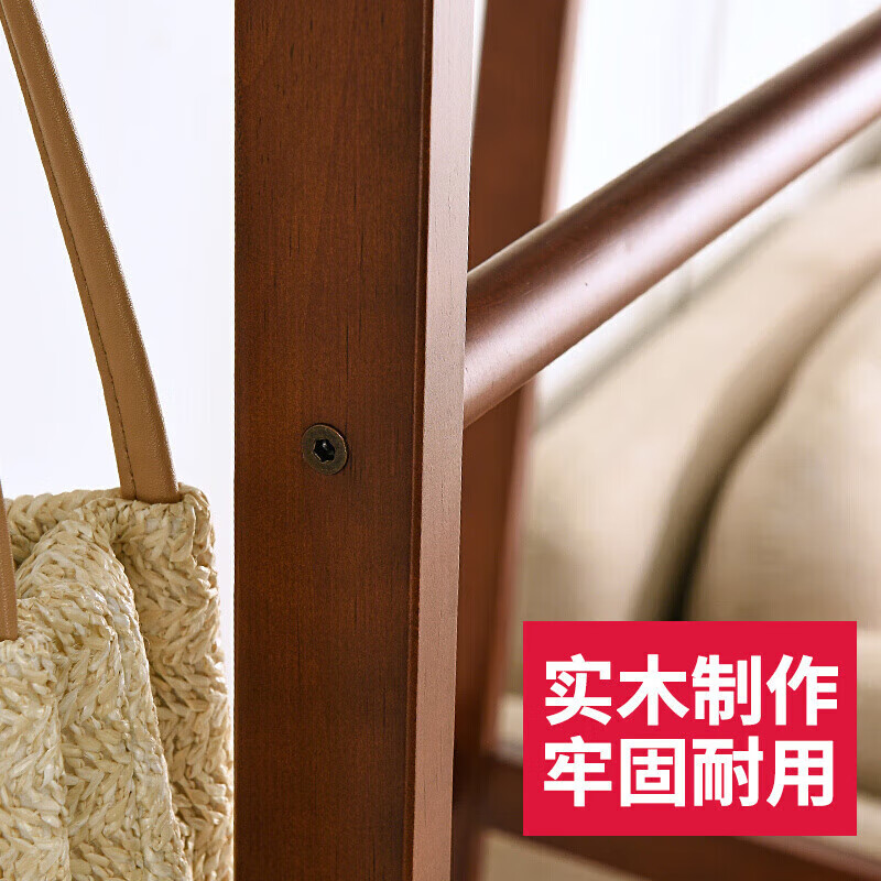 Jiayi coat rack solid wood clothes rack floor-standing bedroom clothes rack simple modern multi-functional storage clothes rack