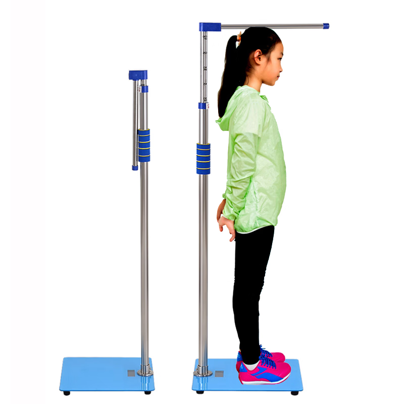 Adult and child height and weight measuring instrument children's home height ruler and weight scale two-in-one kindergarten school hospital kindergarten physical examination blue height and weight scale (glass panel) height 0.7-1.9 meters weight 180 kg
