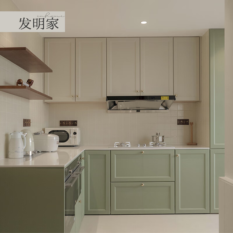Huili's whole house French light luxury kitchen cabinets overall customized kitchen slate countertop decoration villa design appointment measurement/design