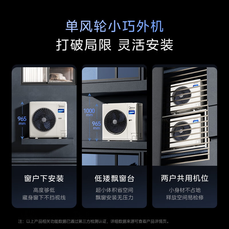 Midea's Ideal Home 4th Generation One-to-Four Whole House Smart Air Manager One-to-Multiple Full DC Frequency Conversion Multi-split One Price All-inclusive Central Air Conditioning Ideal Home 4th Generation 5 HP One-to-Three 80~110