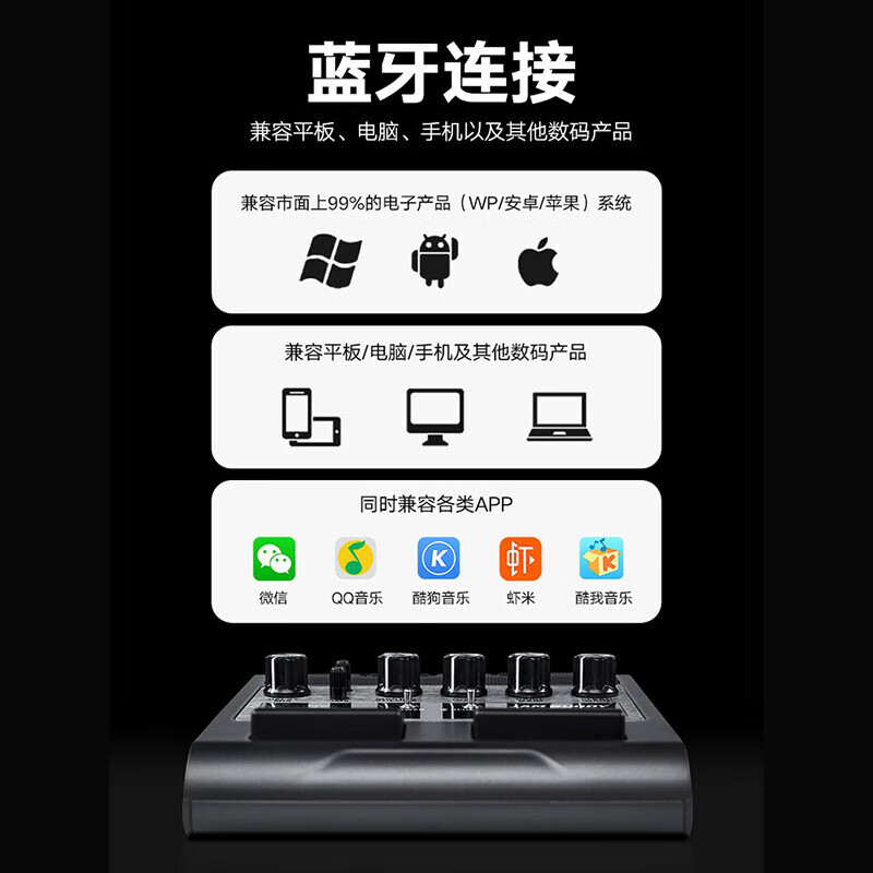 JOYO JAMBUDDY Pedal Electric Guitar Instrument Smart Speaker Effector Rechargeable Bluetooth Speaker (White Model)