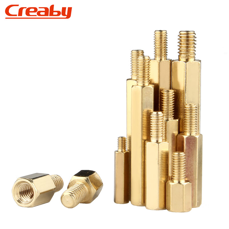 Creaby hexagonal copper column single-head spacer column support column copper screw column copper nut column chassis isolation column M4*16+6 10 pieces