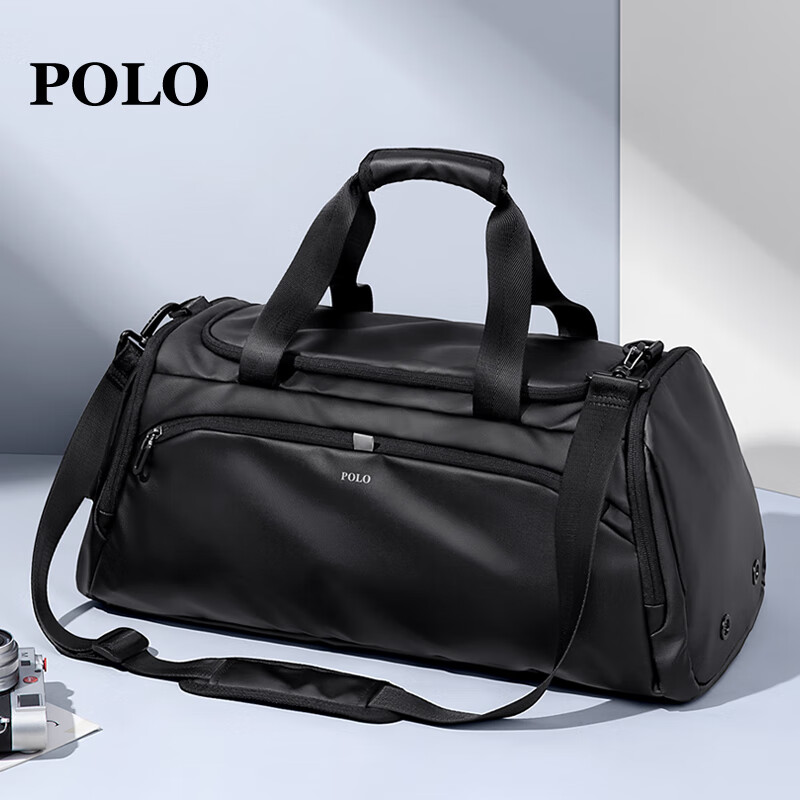 POLO travel bag men's sports fitness bag dry and wet separate luggage bag short-distance business trip luggage bag large capacity handbag