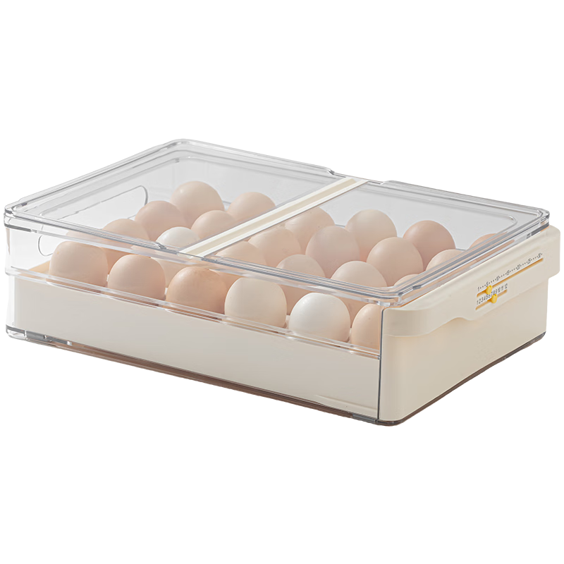 Home KATEI STORY Japanese egg storage box refrigerator with food-grade drawer-type egg rack holder household kitchen organization artifact flip-top drawer-type egg box