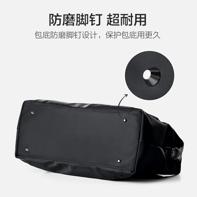 Hermes instant travel bag large capacity women's fitness bag men's lightweight handbag outdoor sports bag black