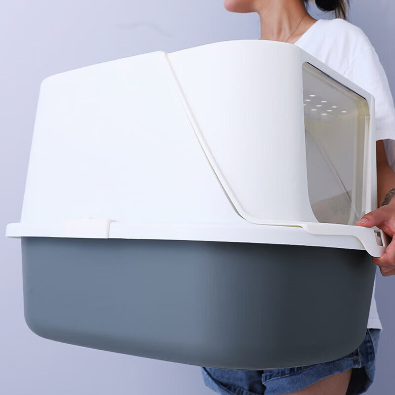 Huayuan pet (hoopet) cat litter box extra large anti-splash toilet deodorant fully enclosed feces box sand box supplies giant cat anti-sand