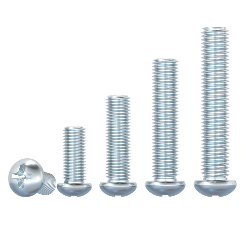 Fengji carbon steel galvanized cross recessed pan head machine screws round head small screws M3M4M5M6M8*6x10/12/16-70mm M3*8-200 pieces