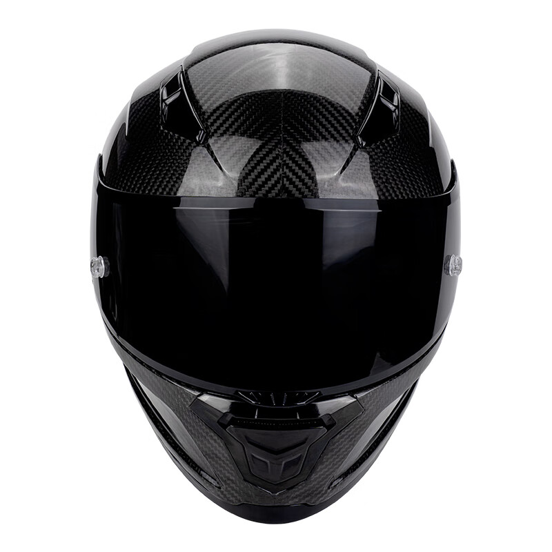 KEAZ motorcycle helmet carbon fiber full-face helmet spring, autumn and winter men's and women's lightning helmet safety 3C certified motorcycle imitation race carbon fiber 3K obsidian black XL (59-60cm)