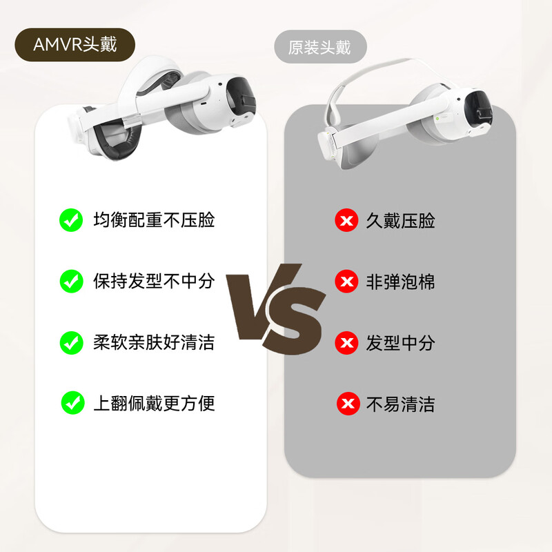 AMVR PICO4 Ultra headset is made of comfortable leather that does not press on the face, is not split in the middle, and does not shake. The VR accessories are balanced and can be turned upwards. PICO 4 Ultra leather headset + mask + ice silk