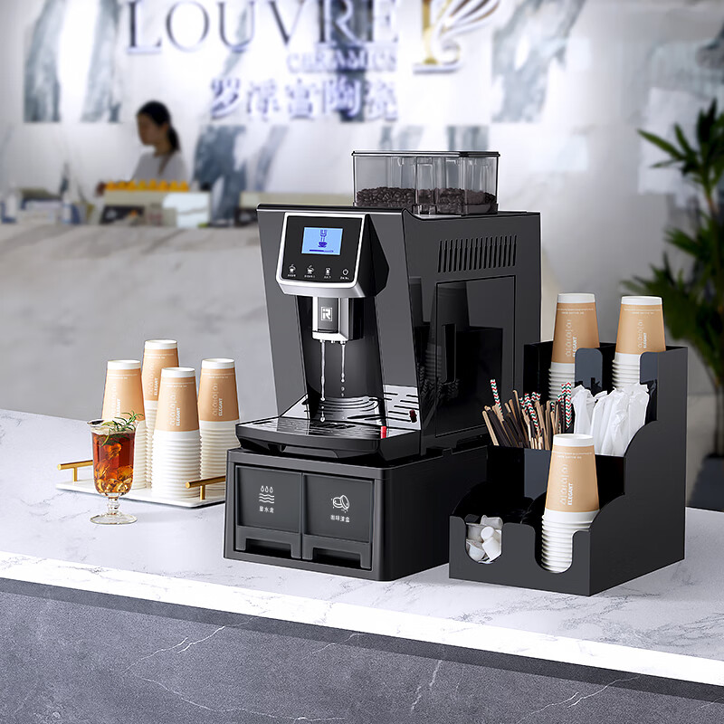 Irmafreda coffee machine grinder all-in-one commercial fully automatic Italian American office home coffee machine commercial milk coffee + refrigerator + ice machine