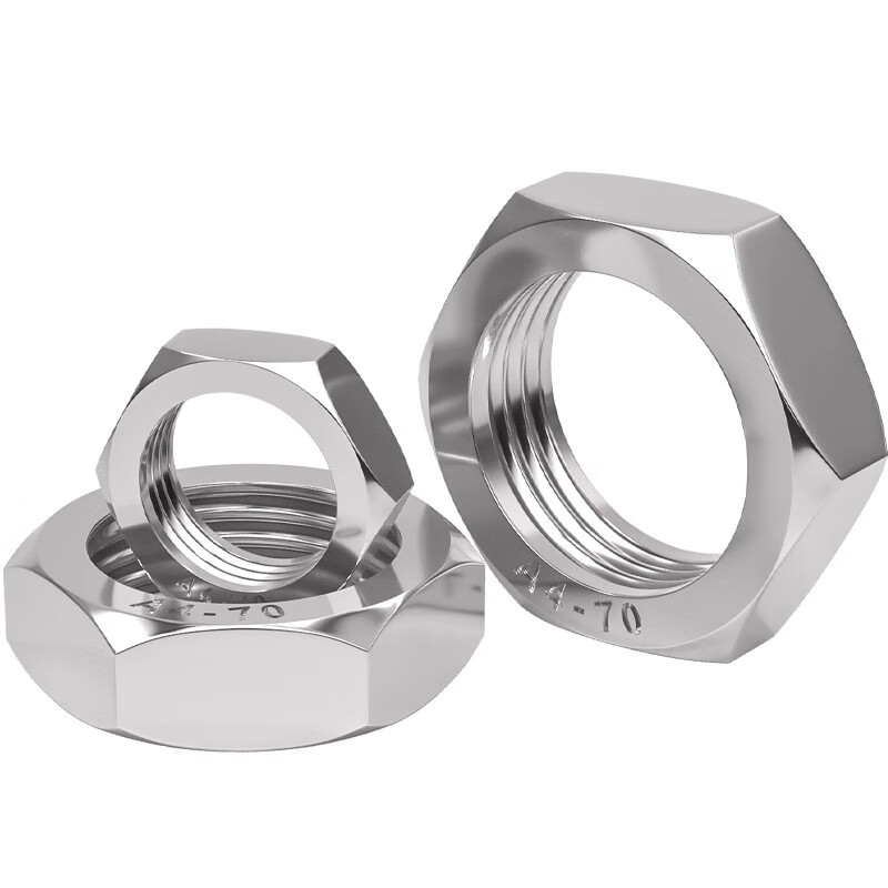 Tianzhuo Hardware 304/316 stainless steel hexagonal thin nut flat nut thin screw nut MM3M4M5M6M8M10M12-M60 M8-thick 4mm 20 pieces 304 stainless steel