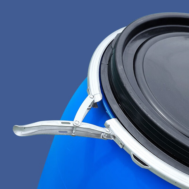 Jingsheng Fengbo flange barrel with lid, sealed barrel, iron hoop, new material, thickened plastic barrel, chemical waste liquid barrel, water storage barrel, fermentation barrel, blue 60L