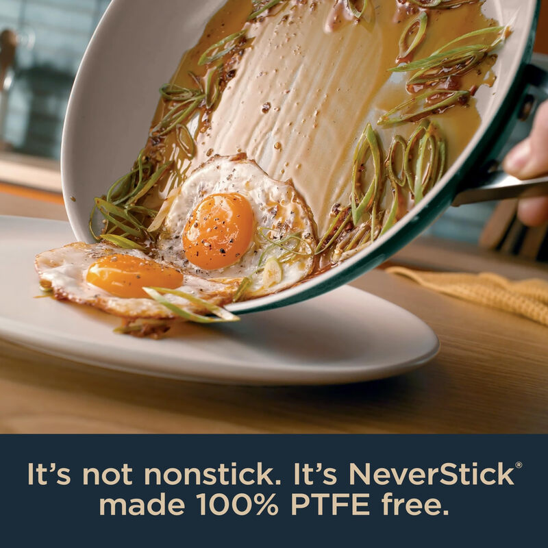 NINJA 11-piece ceramic non-stick pot set, suitable for induction stove and oven, glass pot lid