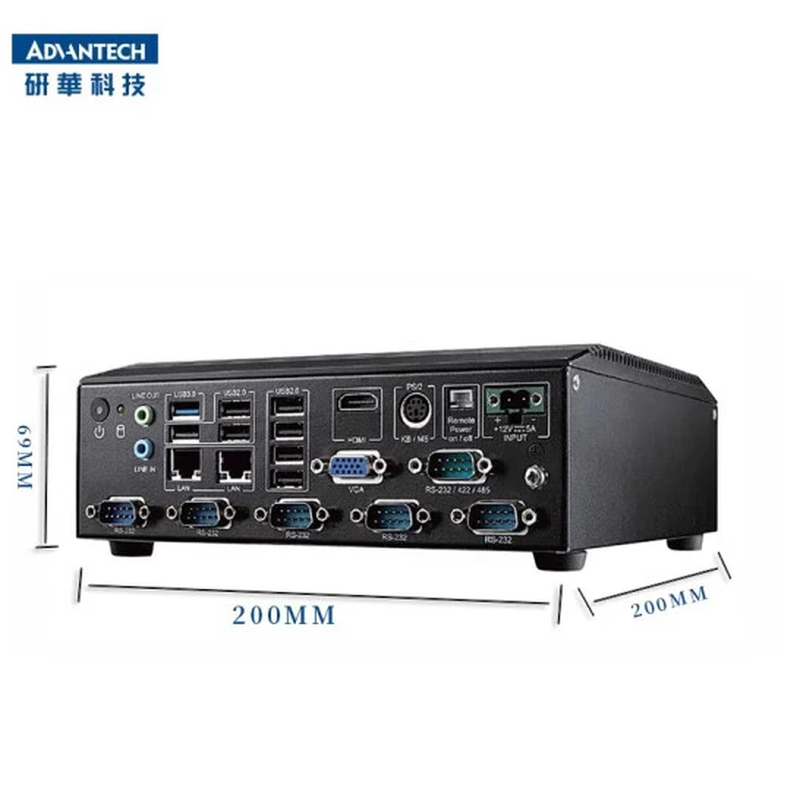Yanhui Yanhua Technology Advantech Industrial Computer AIMC-2000J Embedded Industrial Computer High Performance Compact Fanless J1900 Small Host Industrial Automation Intelligent Communication Equipment 8G/512G SSD/Power Adapter