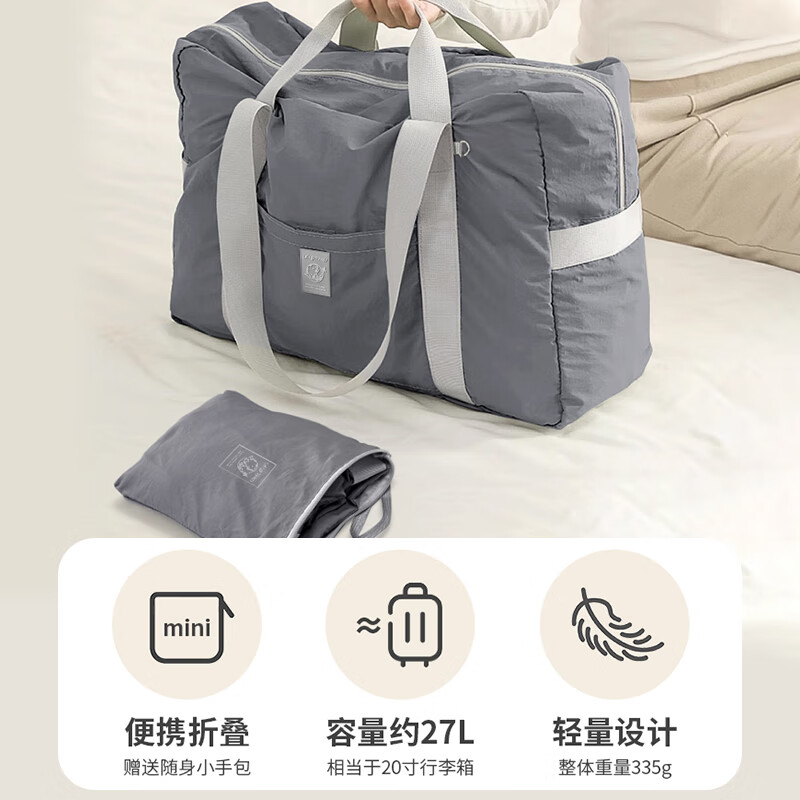 Banzheni travel bag for men and women, large-capacity foldable trolley suitcase storage, maternity bag, fitness portable cross-body bag