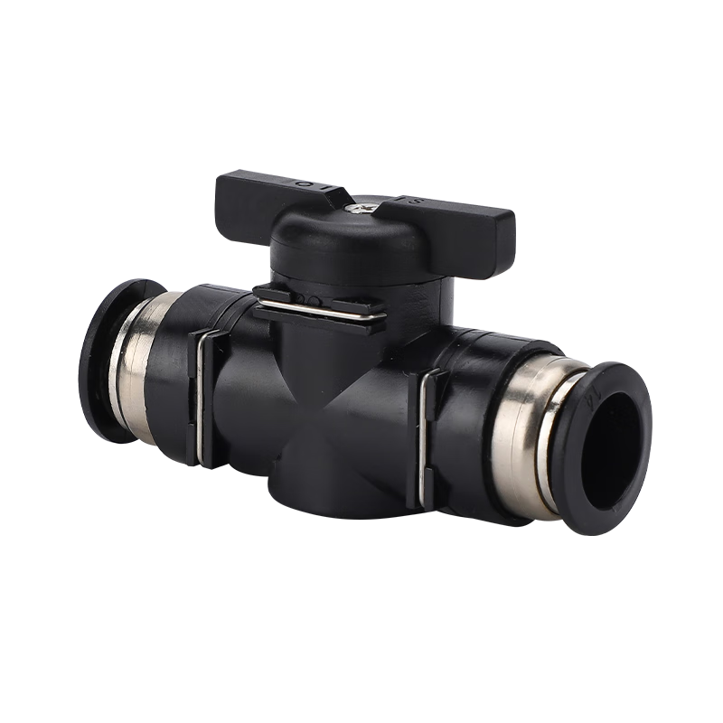 Pneumatic joint trachea quick joint ball valve switch valve BUC hand valve throttle valve BUC-4 -6 -8 -10 black BUC-10