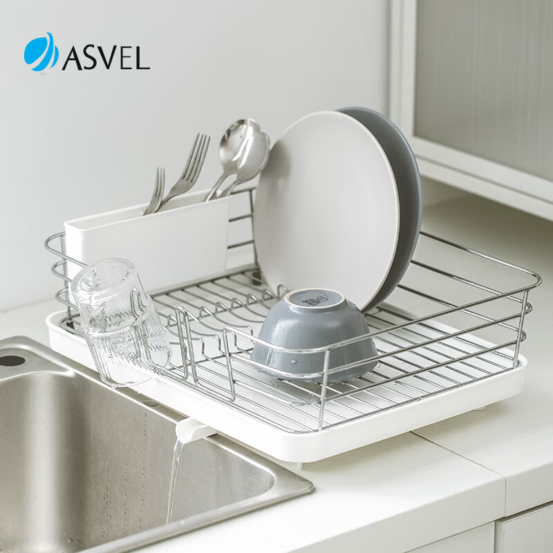 ASVEL Japanese drain rack household water filter basket kitchen storage rack countertop sink cup chopsticks plate dish storage rack single layer