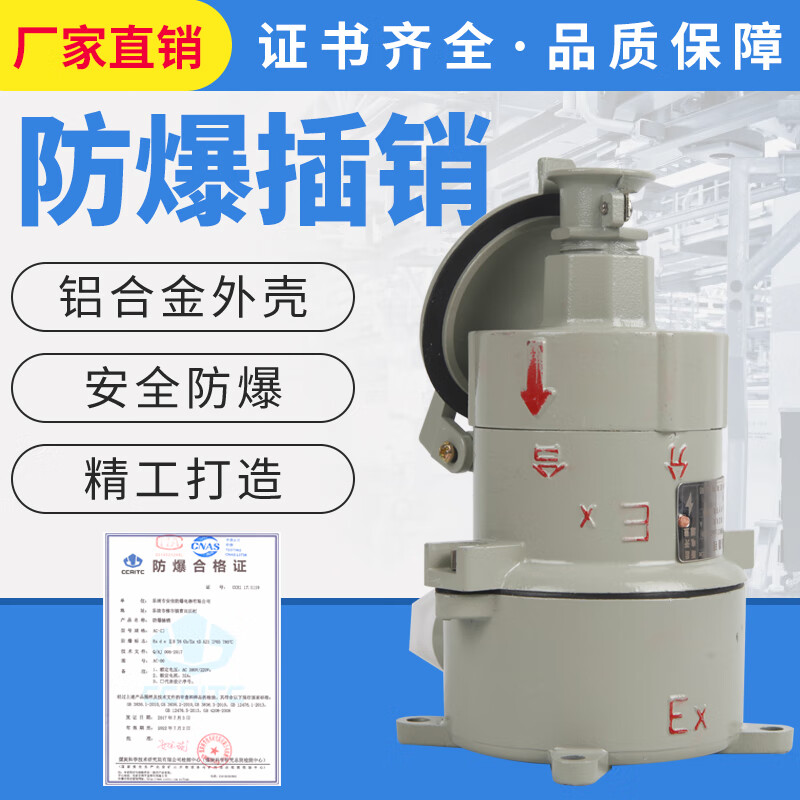 Customized explosion-proof plug AC-16A220V380V 32A5-core plug straight plug oblique plug explosion-proof plug four-core 16A15A straight plug 220V three-core