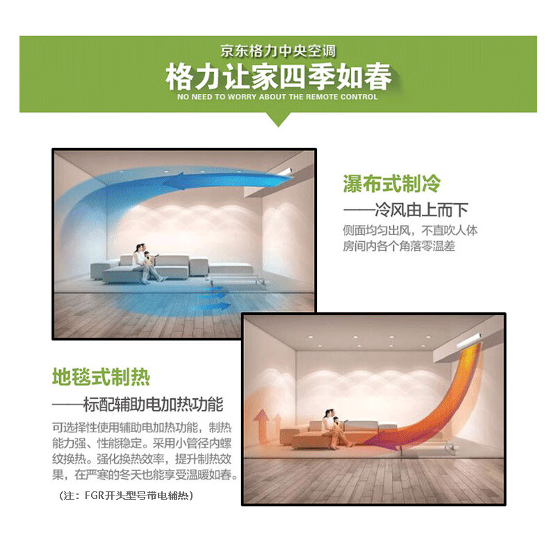 Gree 3 HP air duct machine 2 HP 1.5 HP central air conditioner embedded single cooling fixed frequency C1 series commercial engineering office thin ceiling air conditioner power saving subsidy 2 HP package commercial engineering single cooling - bare metal price does not include installation