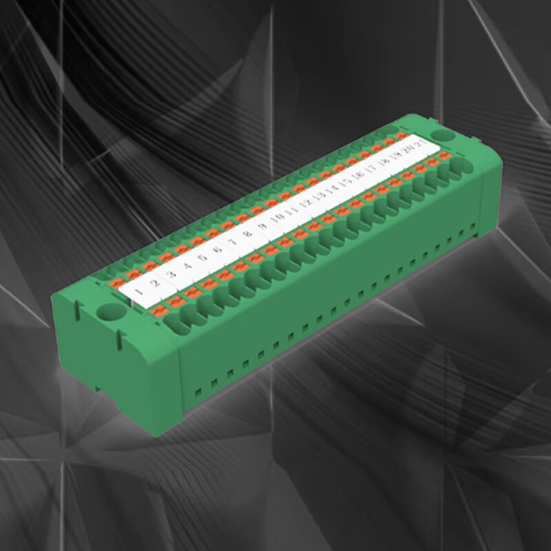 Lianjie丨Print green spring terminal block (including guide rail) LDK1-2.5/40-40-AAA