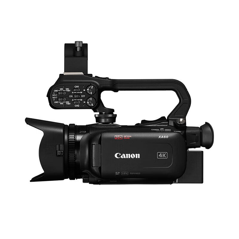 Canon camera, professional high-definition 4K digital handheld camcorder, home conference live broadcast photography 4K high-definition camera, Canon XA60 camera, package three, including 256G high-speed card ~ photography reflector ~ Canon backpack