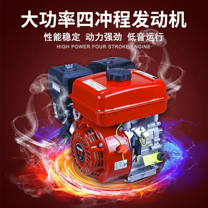 Wornonside's new grass cutting and returning machine, four-wheel drive micro-tiller, diesel multi-functional gasoline self-propelled orchard weeding mower, four-wheel drive 170F gasoline hand-pulled machine, 50cm wide, weeding knife + rotary tiller + furrow plow