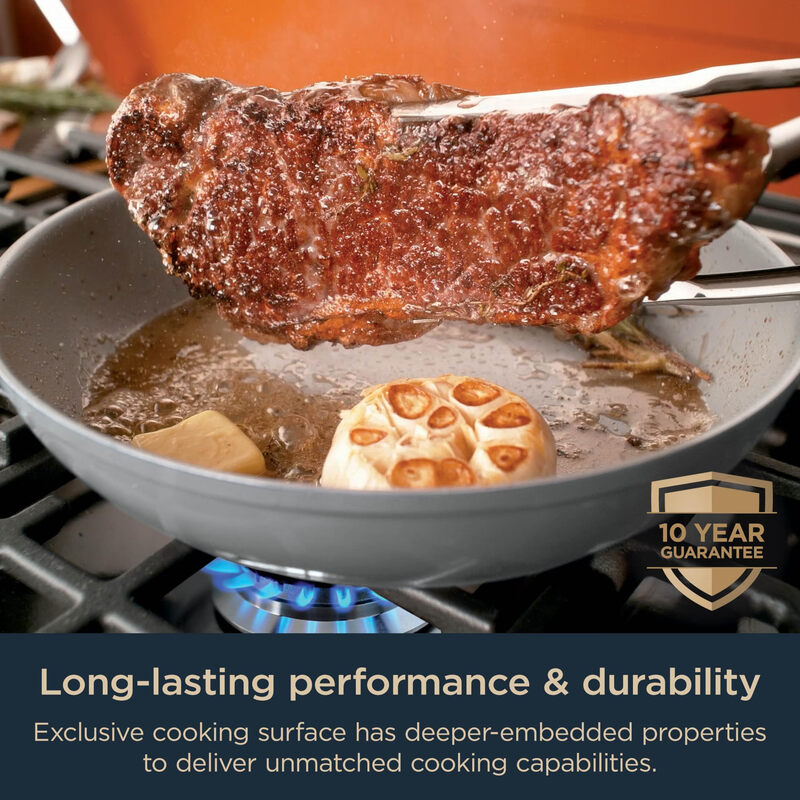 NINJA 11-piece ceramic non-stick cookware set, universal for all stoves, high temperature resistant and scratch resistant