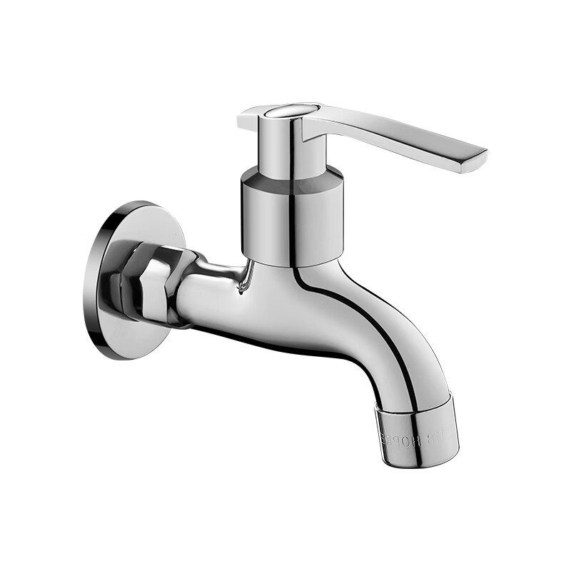 Panluo German gun gray full copper faucet household balcony mop pool outdoor antifreeze tap water single-cooling washing machine faucet bright silver - 14cm medium length + anti-splash mesh nozzle extra thick full copper high quality valve core