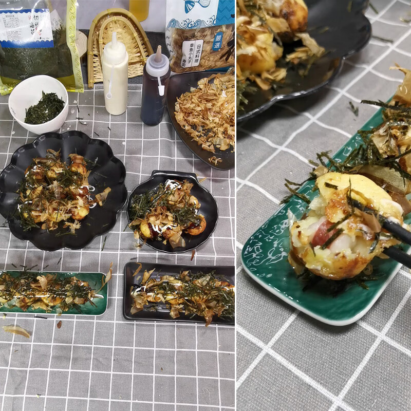 VERLY octopus dumpling machine, household mini takoyaki machine, multi-functional egg baking pan, small octopus dumpling pan, hot-selling model. Regular ingredient set + baking pan