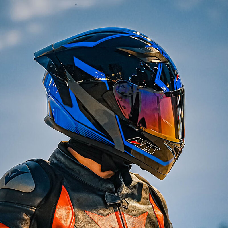 Aishi Large Size Helmet Extra Large Electric Motorcycle Helmet Men's Full-face Helmet Winter Warmth All Seasons Large Head Circumference Bluetooth Headset Blue Ant Aurora Red + Bluetooth (Transparent Mirror Included) 4XL