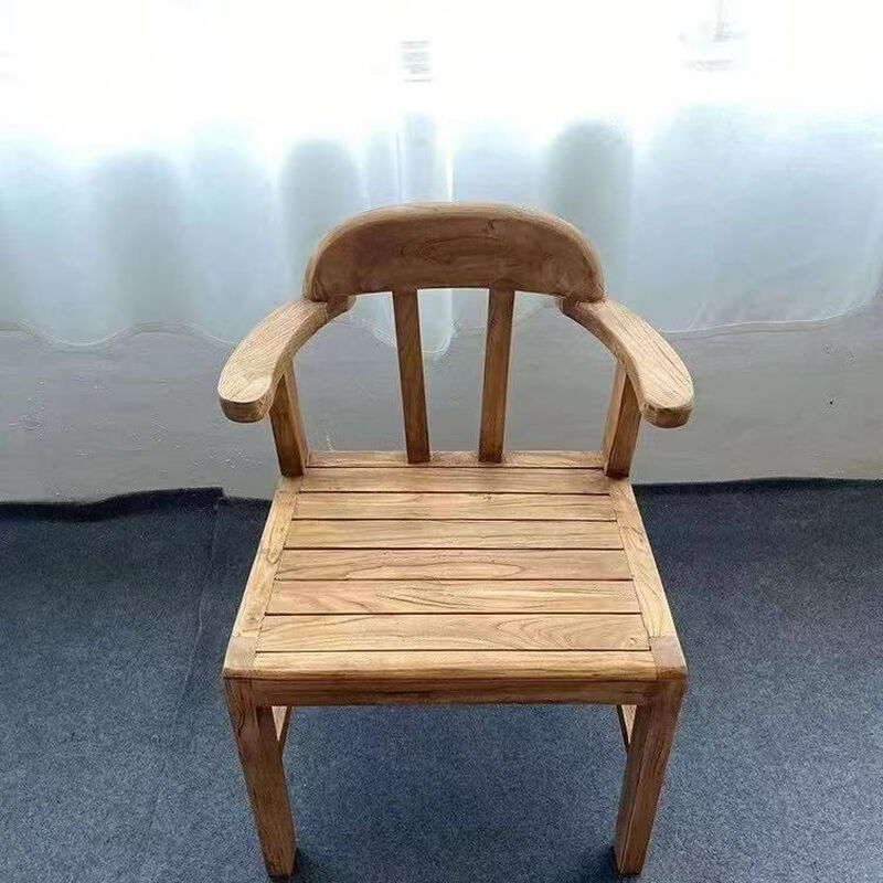 Santoba old elm solid wood chair restaurant chair home office chair backrest boss chair study chair durable single wood wax oil