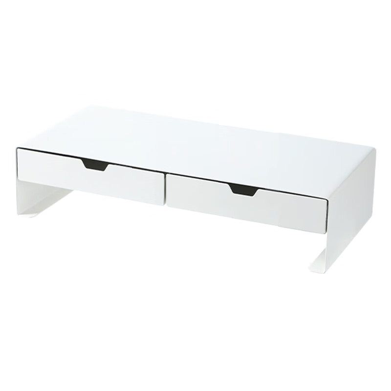 Shuangshan Computer Elevated Stand with Drawer Storage Keyboard Monitor Base Raising Bracket Office Desk Storage Rack Misty White Regular Model (Length 50 Width 21 Height 10.7cm)